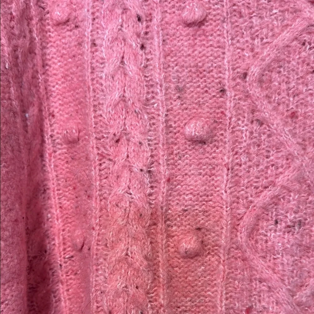 Old Navy Pink Crew Neck Cable Knit Sweater - Picture 4 of 5